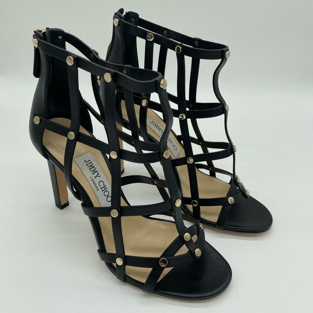 Jimmy Choo‎ Tina Studded Cage Sandals EU 38 - Picture 2 of 9